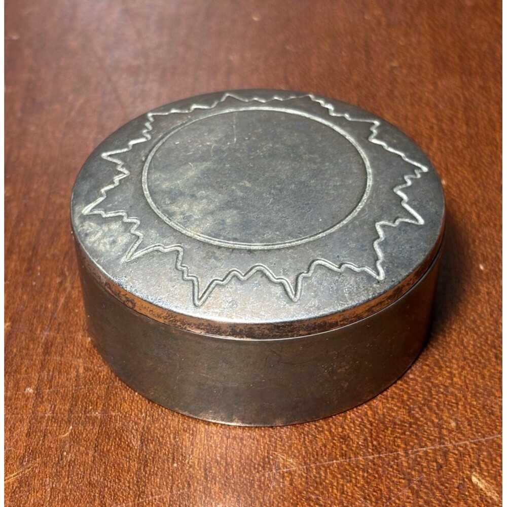 Vintage Silver Plated Trinket Jewelry Box Velvet Lined